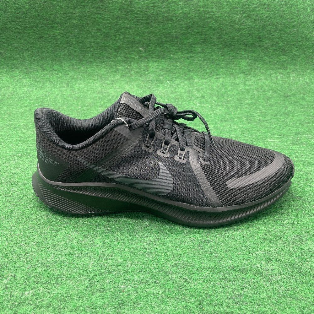 Nike Mens Quest 4 Black Running Shoes Sneakers Size 10